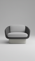 Modular lounge chair with nesting arms