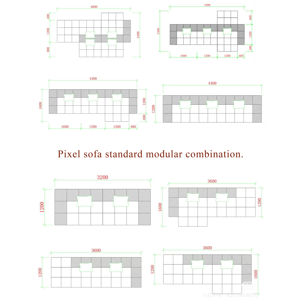 Pixel Modular Sofa - Playful Square Modules