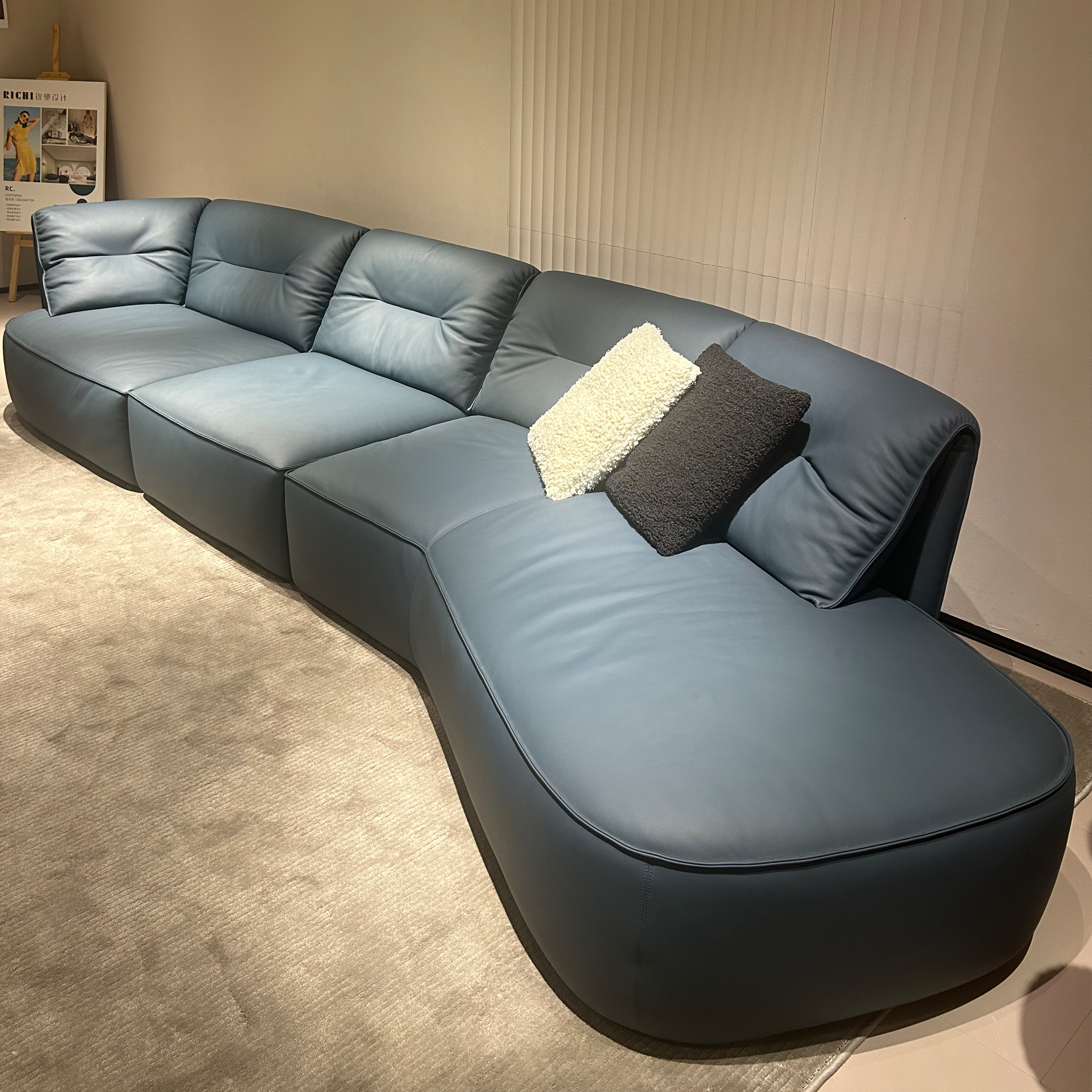 Harbour Irregular Sofa - Asymmetrical Free-Form Silhouette, Organic Artistic Statement
