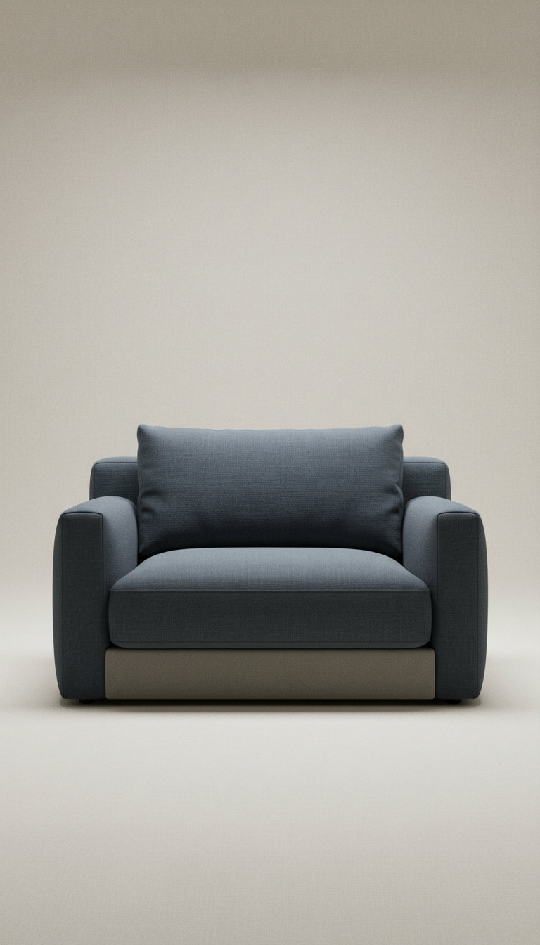 Single-Seat Modular Sofa With Steel Base
