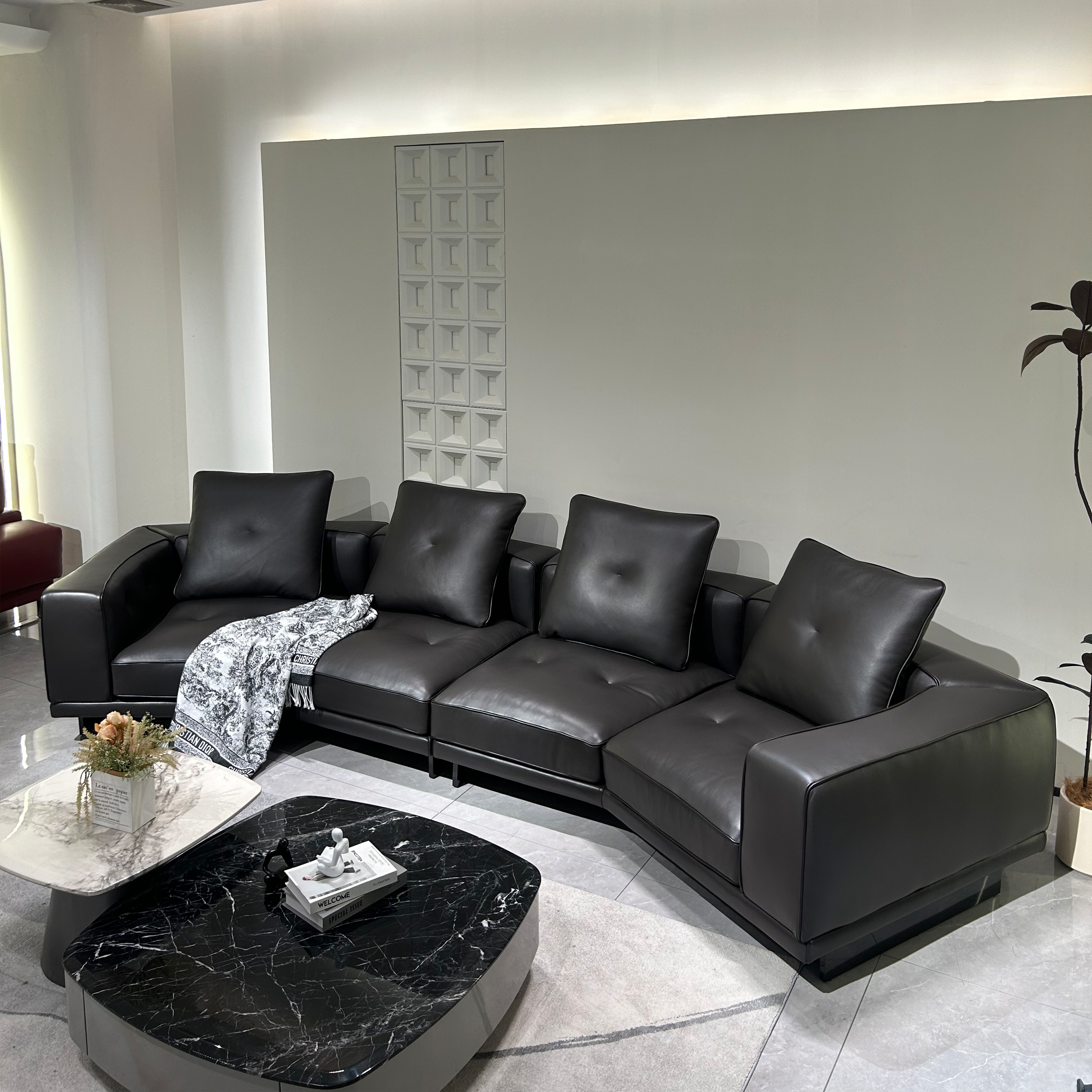 Dylan Sculptural Modular Sofa - Irregular Asymmetrical Silhouette, Artistic Statement Piece