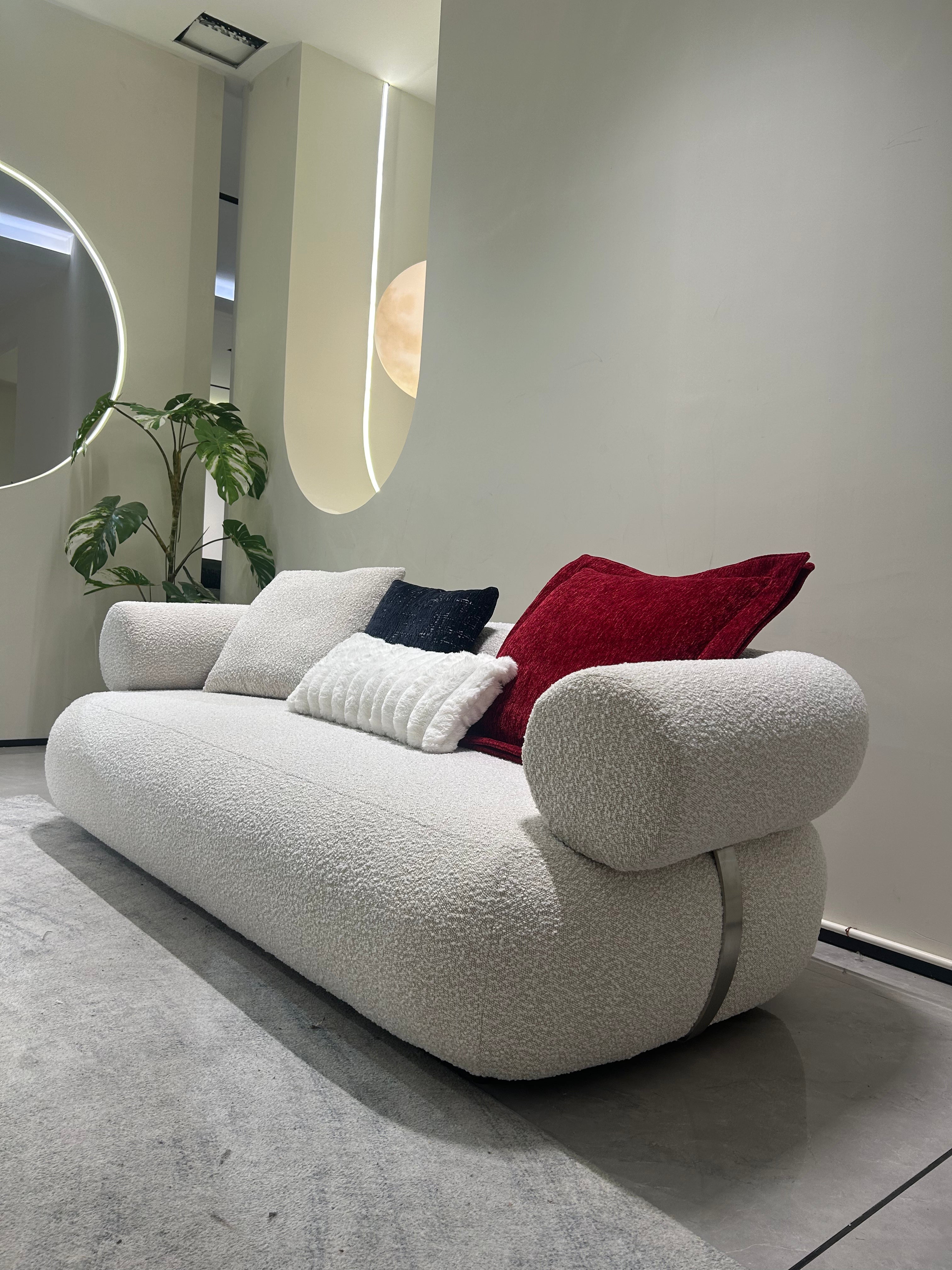 MiQi Modular Block Sofa | Retro-Luxe Bouclé & Chenille Cloud Couch