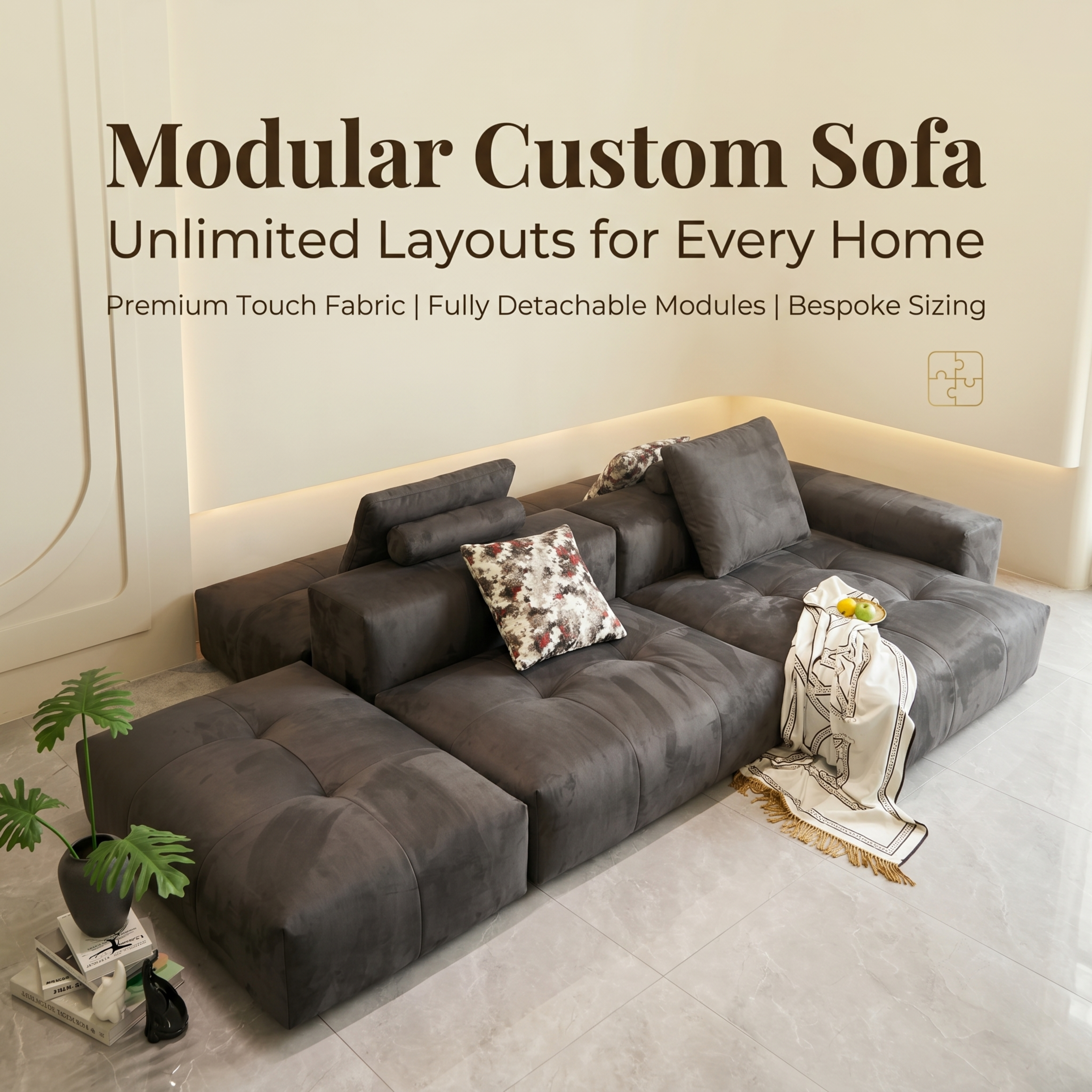 Pixel Modular Sofa - Playful Square Modules