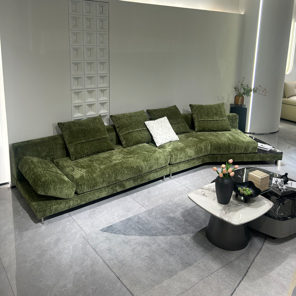 Skyline Irregular Sofa - Asymmetrical Modular Silhouette, Urban Horizon Design