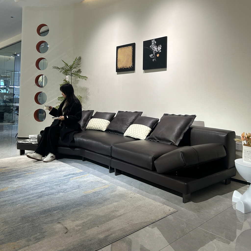 Skyline Irregular Sofa - Asymmetrical Modular Silhouette, Urban Horizon Design