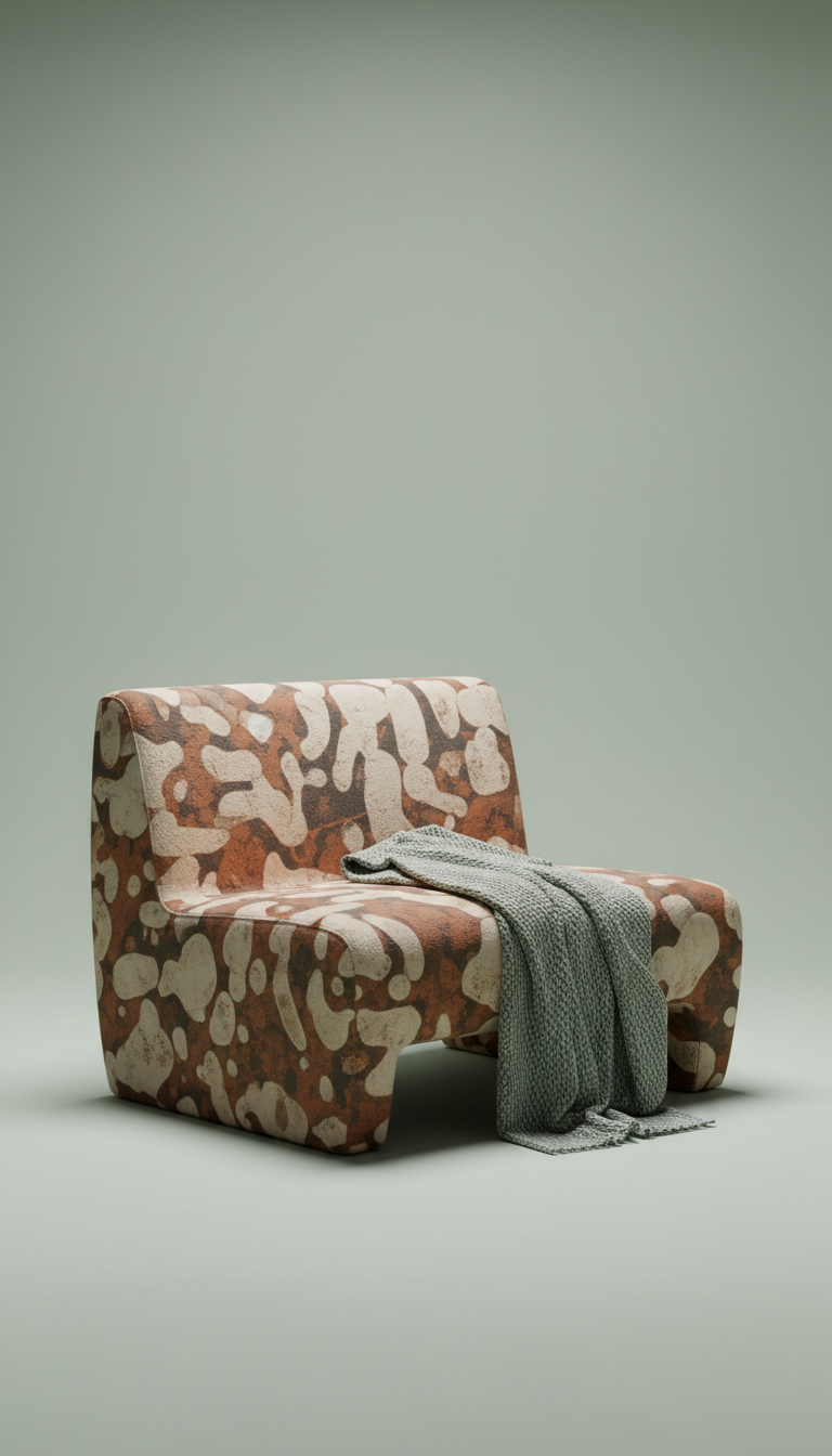Toasted Clay Textural Reading Nook Seat
