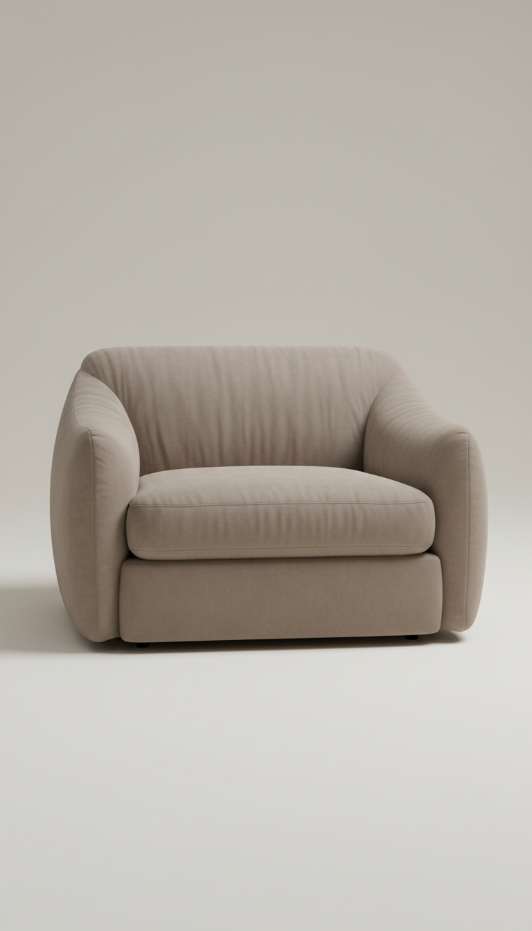 Stone Taupe Compact Sofa