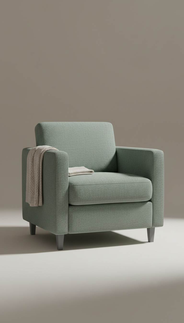Sage Mist Space-Saving Slipper Chair
