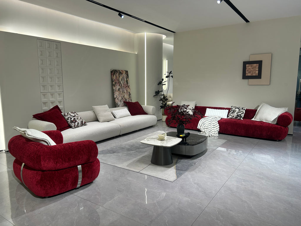 MiQi Modular Block Sofa | Retro-Luxe Bouclé & Chenille Cloud Couch