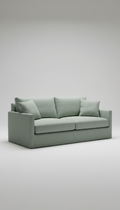 Single-seat sofa in modern sage linen