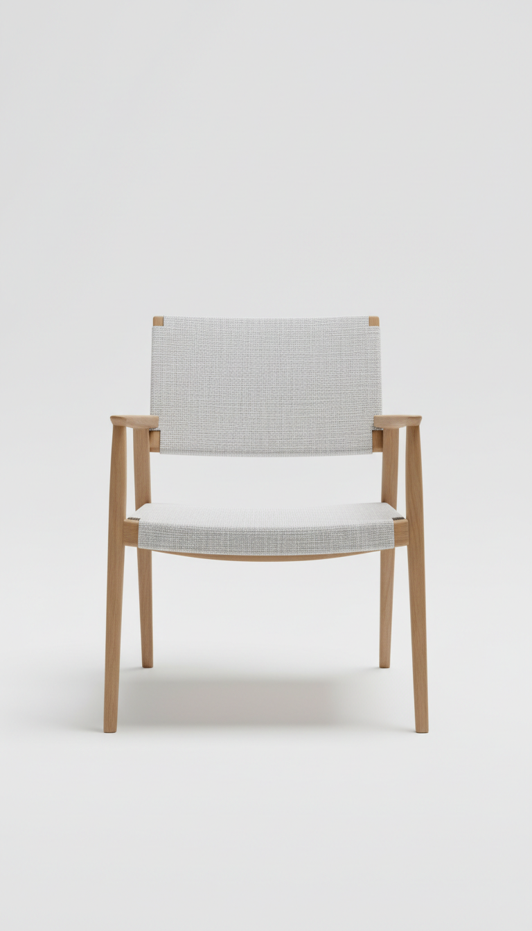 Minimalist side chair in engineered wood