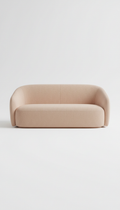 Single-seat sofa in blush sand boucle