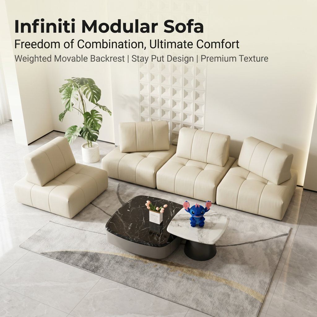 Infiniti Tumbler Sofa - Freestanding Backrests, Modular