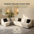 Melville Modular Block Sofa | Textured Crinkle Bouclé, Minimalist Cloud Couch