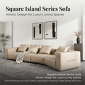 Square Island Handwoven Leather Sofa - Full Grain Leather, Geometric Modular Design