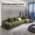 Skyline Irregular Sofa - Asymmetrical Modular Silhouette, Urban Horizon Design